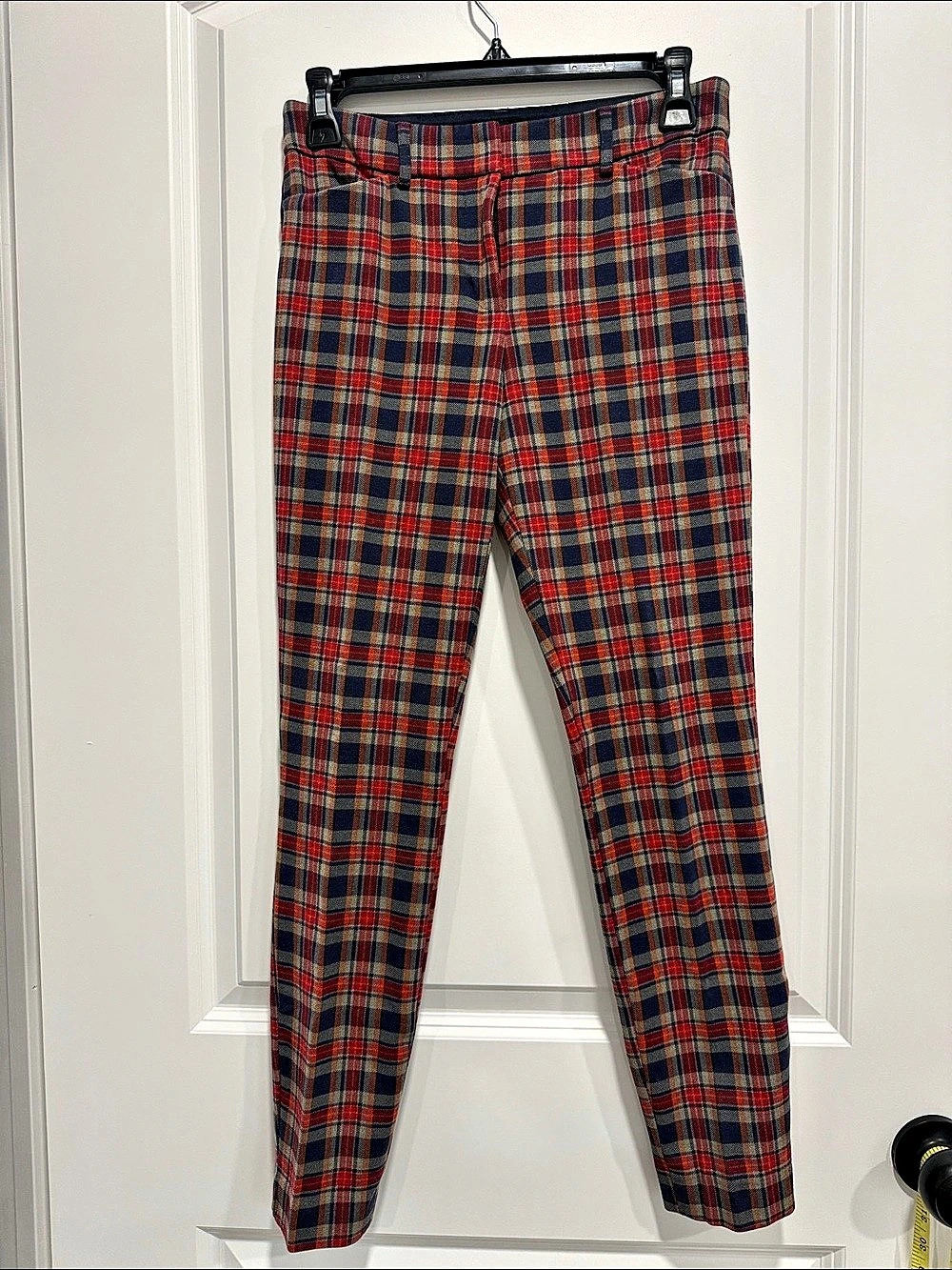 Express Skinny Mid Rise Plaid Skinny Pants Size 2R Like New